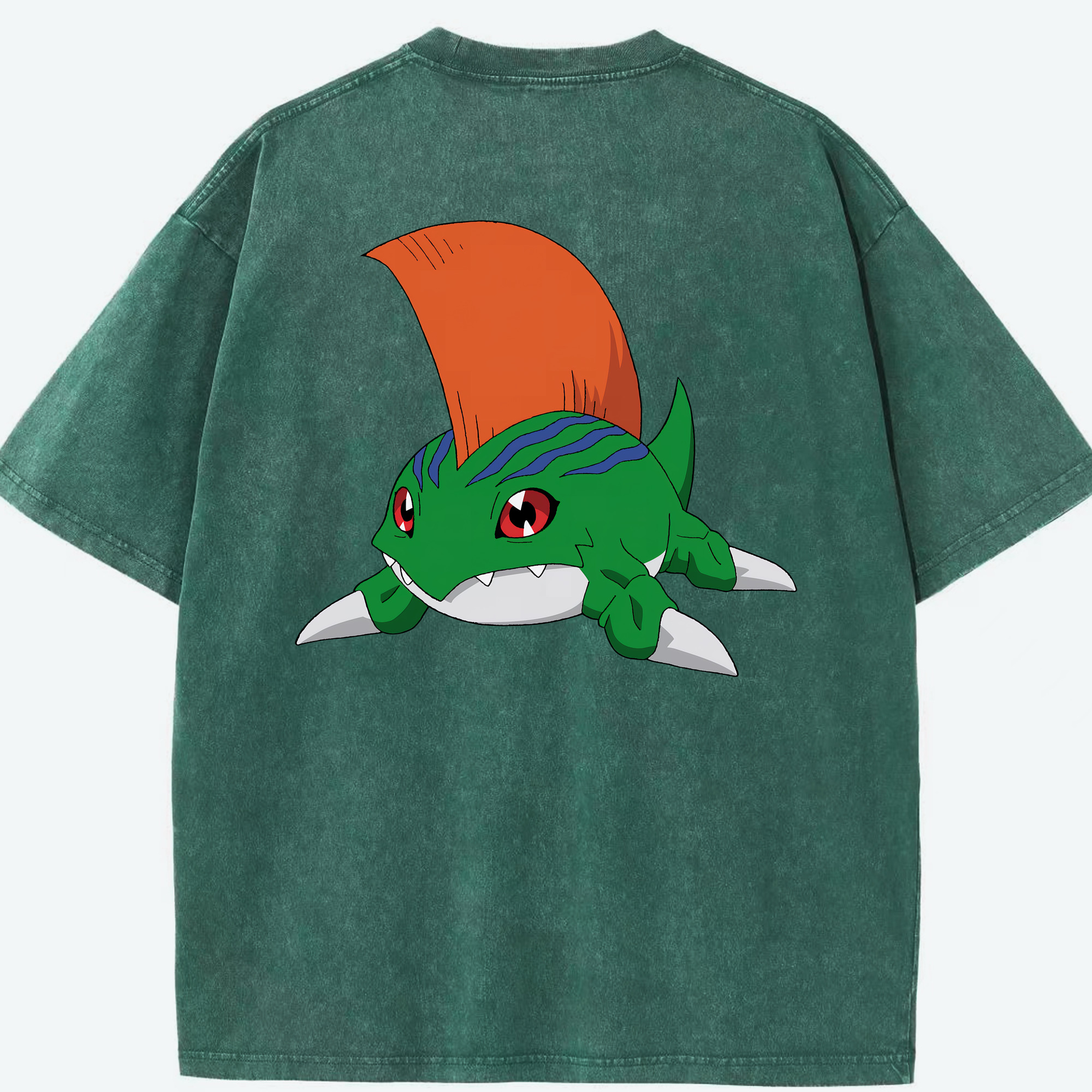 （画像用） Digimon デジタルモンスター/デジモン 綿100% ヴィンテージ風 半袖Tシャツ（背面プリント）